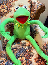 Vintage Applause Kermit The Frog 32  Large Posable Plush Jim Henson Muppets