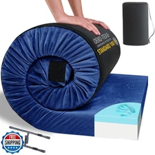 HomeMate Memory Foam Camping Cot Mattress Pad Mat-Sleeping Pad Ma