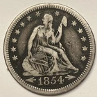 1854 O Seated Liberty Quarter Arrows. Key Type Coin. Nice Coin New Orleans