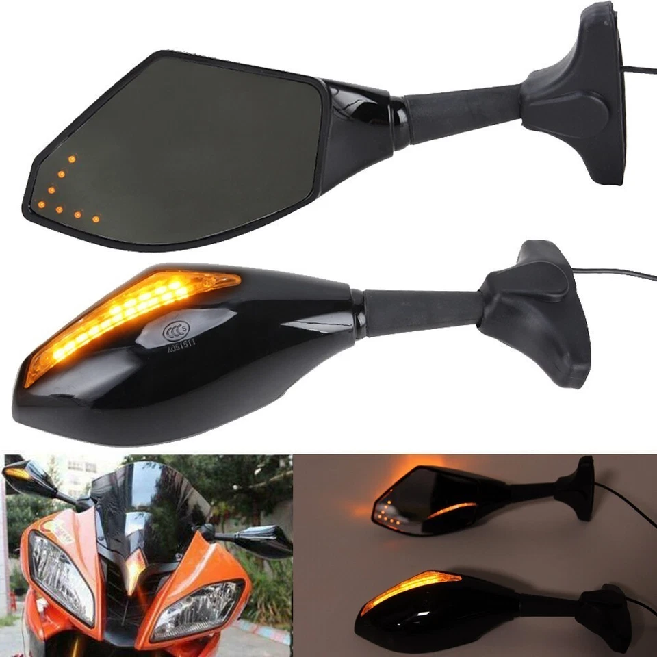 Mirrors GS500F GSXR1000 Hayabusa SV650S Motorcycle Led Turn Signal For Suzuki - Image 4 of 4