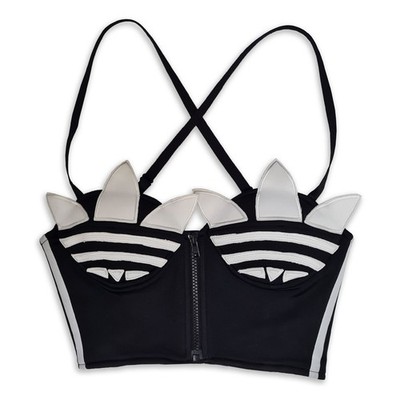 adidas Originals X Jeremy Scott JS Trefoil Bustier Top Bra O27160 Rarität Party 