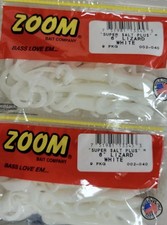 Zoom Super Salt Plus 6-Inch Lizard Swimbait White 9 Pack Bass Freshwater