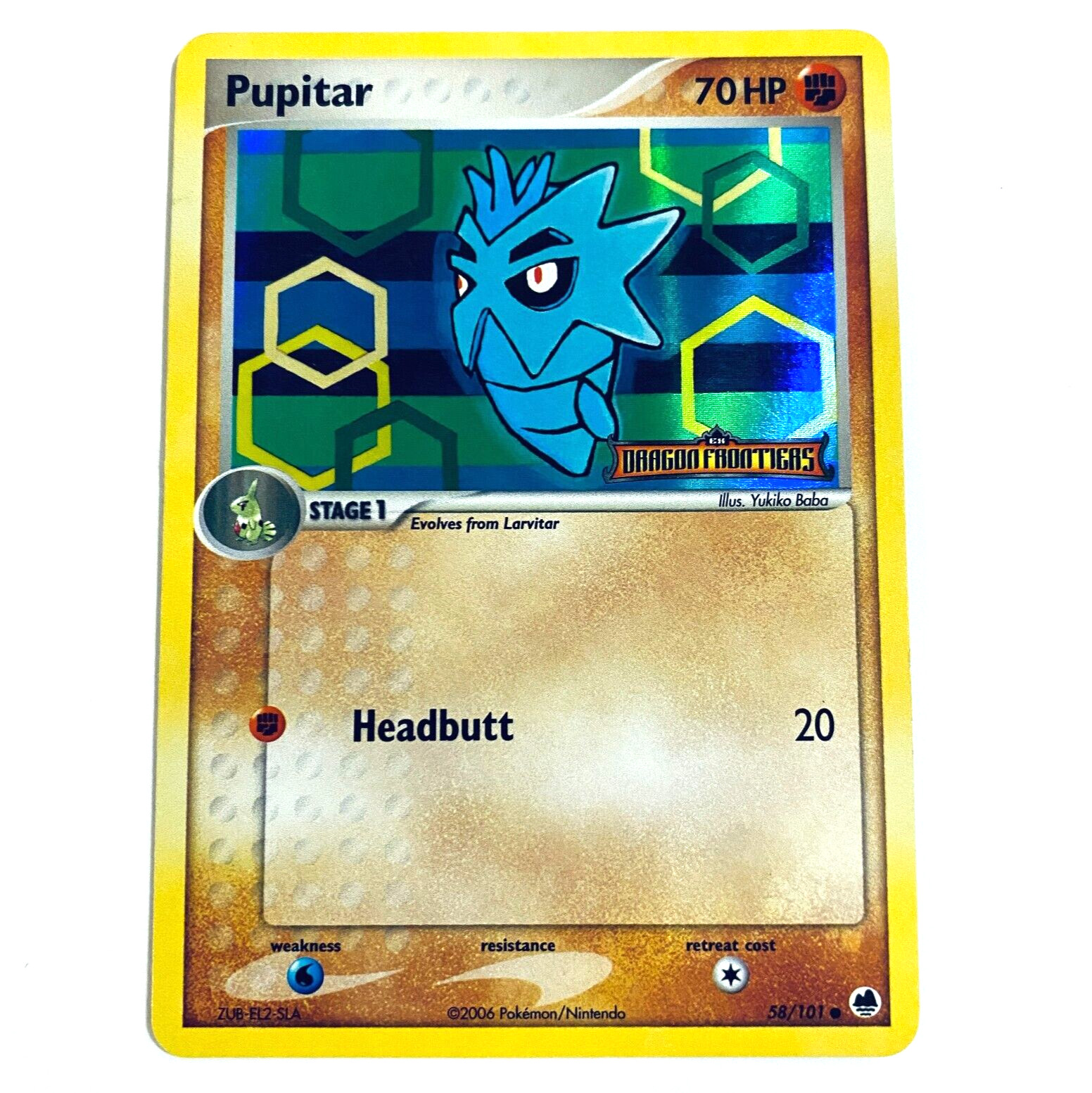 Pokemon Cards: EX Dragon Frontiers Reverse Holo: Pupitar 58/101 LP