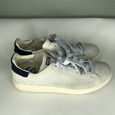 adidas stan smith shoes sneakers men size 8 white textile Casual Lace Up