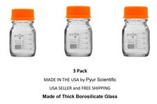 100ml Glass Reagent Media Storage Bottle GL45 Screw Cap Borosilicate Glass - 3