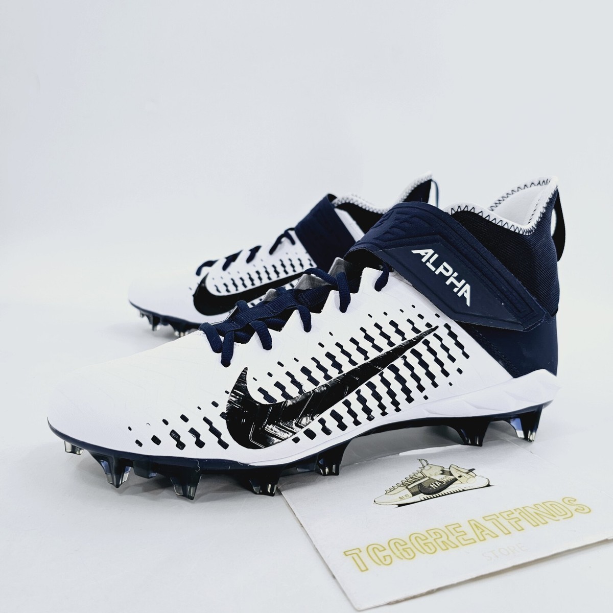 Nike Alpha Menace Pro 2 Mid Mens Size 13 Football Cleats Navy