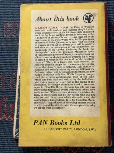 A King's Story Memoirs HRH Duke of Windsor 1957 Pan Giant Books Tatty Taschenbuch - Bild 2 von 11