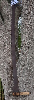 Vintage 5 1/2 Foot 2 Two Man Cross Cut Crosscut Logging Saw 