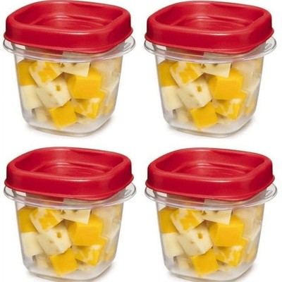 Rubbermaid Easy Find Lid, 0.5 Cup, Set of 4, Plastic Food Storage Containers USA