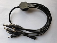 3 pcs Wire 8 Channel DC Power 5.5x2.1mm Split 1 Female to 8 Male for CCTV Camera