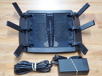 NICE NETGEAR NIGHTHAWK R8000 X6 AC3200 WI-FI ROUTER- WORKING! D5.1