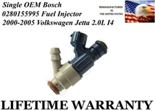 Genuine Bosch Single Fuel Injector For 2000-2005 Volkswagen Jetta 2.0L I4