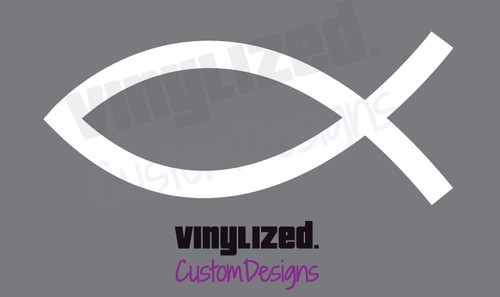 Jesus Fish Vinyl Decal Ichthys Sticker Christian Christ God Catholic ...