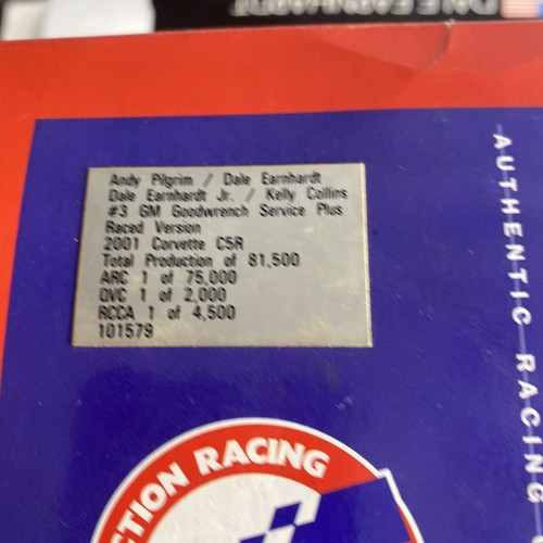 Action 1:18 scale #3 YELLOW RACED VERSION C5-R CORVETTE Earnhardt - Picture 6 of 7