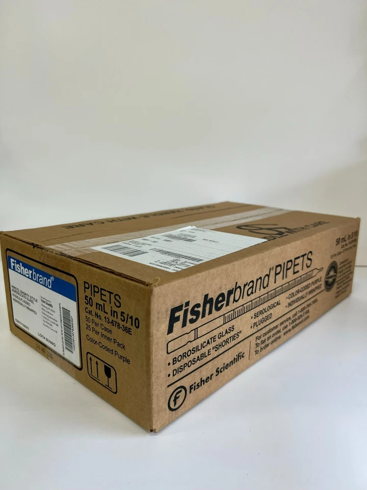 Pipetas FisherBrand 13-678-36E 50 ml 50 por estuche púrpura estilo corto Foto 3 de 3