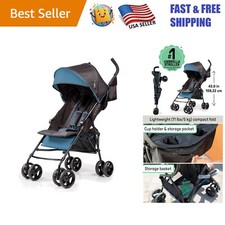 Compact Folding Umbrella Stroller with Canopy  Recline, 3D Mini in Blue/Black