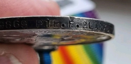 WW1 British Medal Duo Pte Fred Clark Rifle Brigade PoW At St Quentin, Kettering - Picture 6 of 11