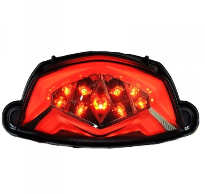 Feu Arrière LED Avec Clignotants Intégrés SMB MOTO PARTS Pour Suzuki GSXF 750 1998-2003 - Neuf, Couleur Clair