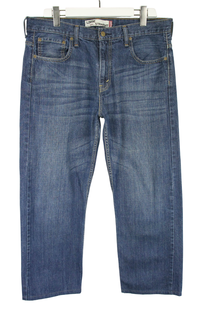 LEVI's 569 Loose Straight Jeans Men's W34 L28 Whiskers Faded LEVI's 569 Loose Straight Jeans Men's W34 L28 Whiskers Faded