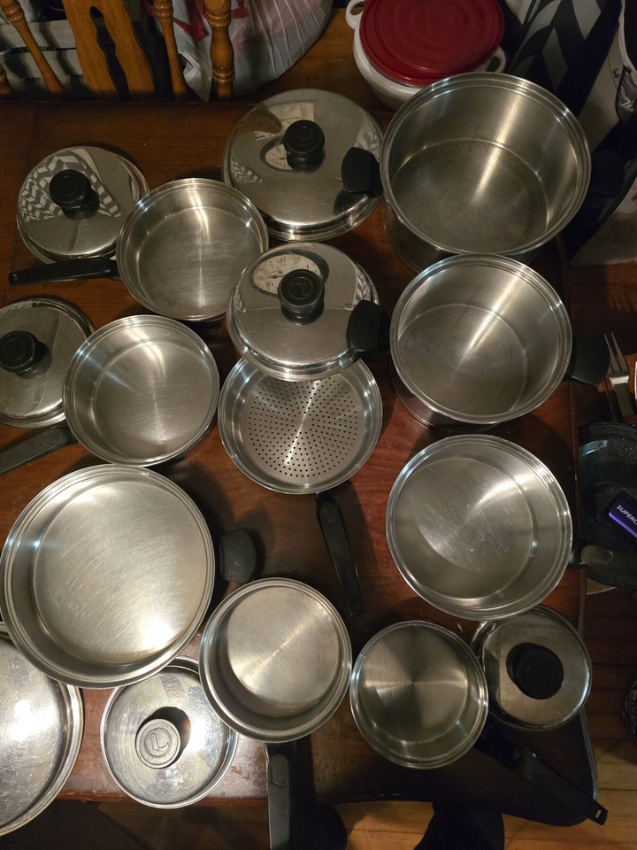 16 Piece Lifetime stainless steel cookware set eBay