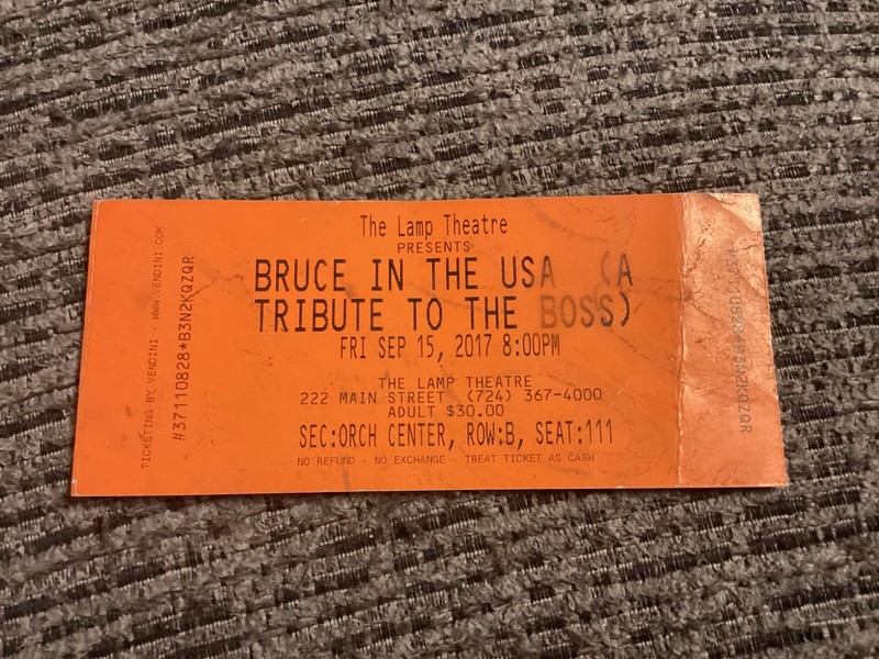 BRUCE IN THE USA (A Tribute to the Boss) Ticket - 15 SEPTEMBER 2017 