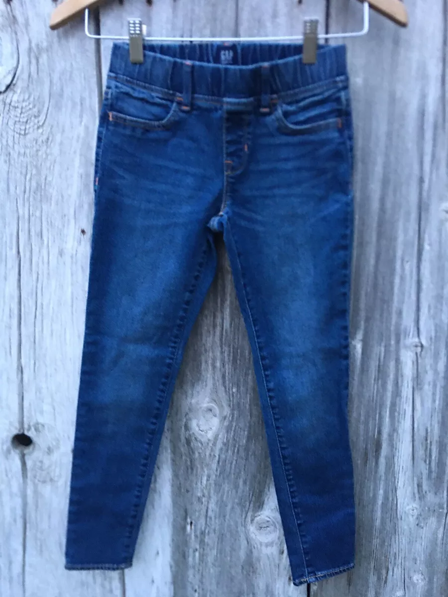 Gap Toddler Girls Kids Size 8 Regular Pull On Stretch Jeans Jeggings Denim Blue