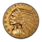 1911 G$5 Indian Head Gold Half Eagle - Strong Luster - AU/UNC - SKU-G3504