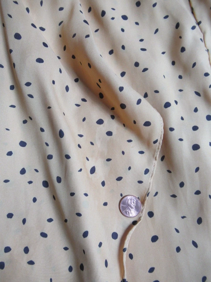 Vestido BCBGeneration para mujer pequeño amarillo a lunares imitación envoltura manga coqueto Foto 4 de 4