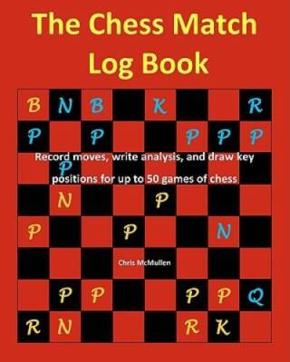 The Chess Match Log Book: Record Moves, Write Analysis, And Draw Key Posi - GOOD