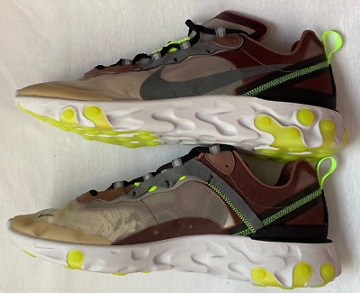 Nike React Element 87 US Men's Size-14 (AQ1090 002) Desert Sand/Cool Grey
