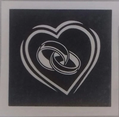 Fede nuziale stencil per acquaforte su vetro artigianato regalo acquaforte hobby bomboniera