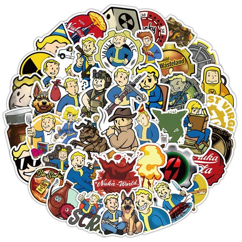 100X New Classic Fallout Stickers Vault Dweller Boy Vault-Tec Corporation Phone - Picture 13 of 19