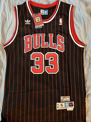 Chicago Bulls SCOTTIE PIPPEN adidas Soul Swingman XL pinstripes
