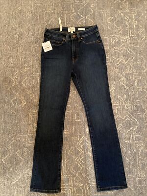 LOLA JEANS Kate  High Rise Straight Leg Stretch Denim  Women s Size 27 NWT