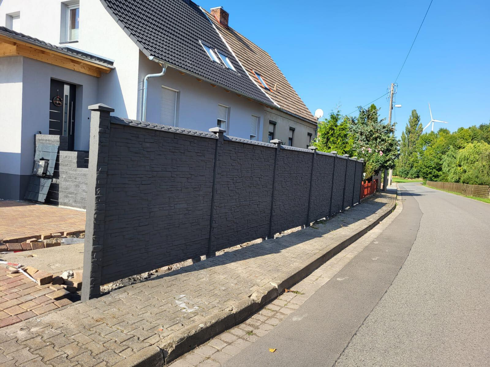 40m Betonzaun inkl Montage Sichtschutz Zaun besser als