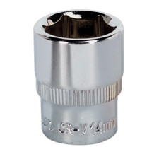 Sealey WallDrive Socket 14mm 1/4"Sq Drive Fully Polished - SP1414