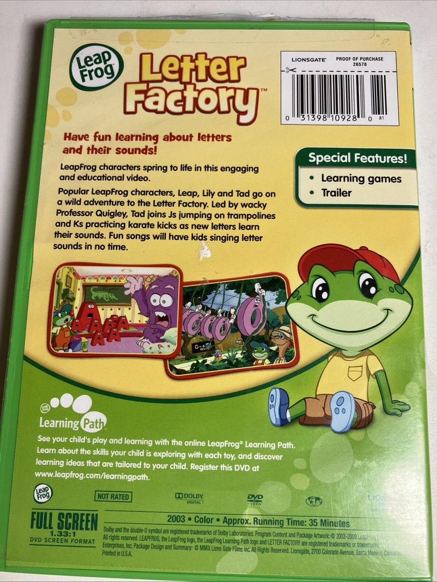 【中古】 Letter Factory (DVD) (Import) LeapFrog: Letter Factory (DVD, 2003) for sale online | eBay