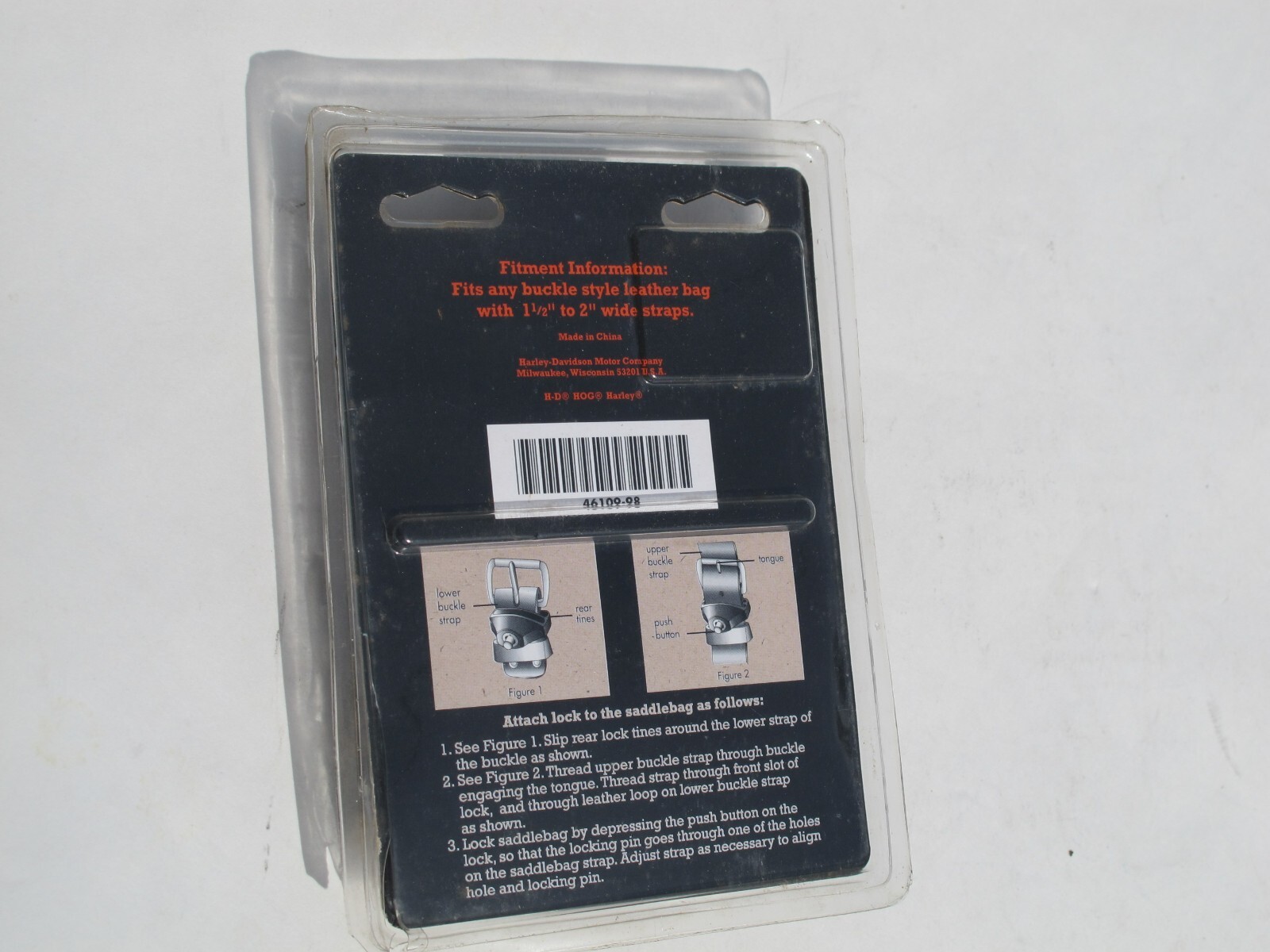 GENUINE HARLEY DAVIDSON SOFT BAG LOCK KIT SECURE YOUR SADDLEBAGS! 46109