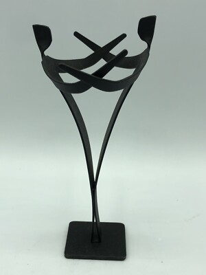 Winckler Denmark Modernist Metal Art Joy Sculpture Couple Arms Open Embrace