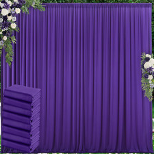 40 Ft X 10 Ft Wrinkle Free Purple Backdrop Curtain for Parties, 5Ft X 10Ft 8 Pan