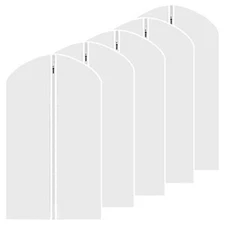 M MOACC Kids Garment Bags Little Girl Dress Bag Clear 5pcs-Size-Small 16"x 26"