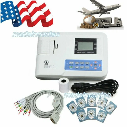 Digital ECG Machine Portable one-channel 12-lead EKG MachinePrinter FDA Approve