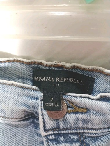 Banana Republic denim Skirt midi Acid Wash Size 2 Fast Shipping - Picture 4 of 7