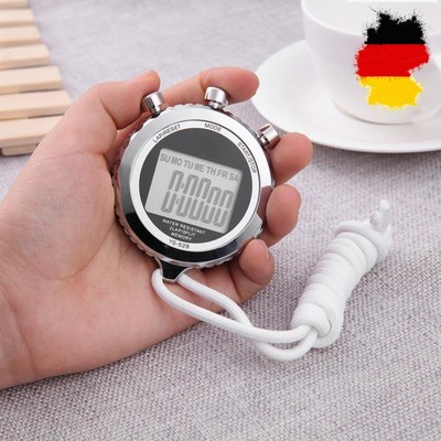 Chronograph Metal Digital Timer Stopwatch Sports Counter Waterproof Stopwatch