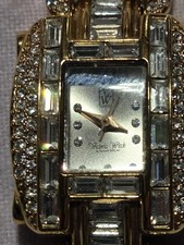 Victoria Wieck Beverly Hills watch with gold-tone finish & crystal band-working