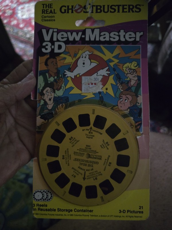 The Real Ghostbusters 3d View-Master 3 Reel Packet In Original Packaging. 