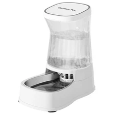 Automatic Gravity Water Dispenser for Dogs, 1Gallon Stainless Steel Water Bow...