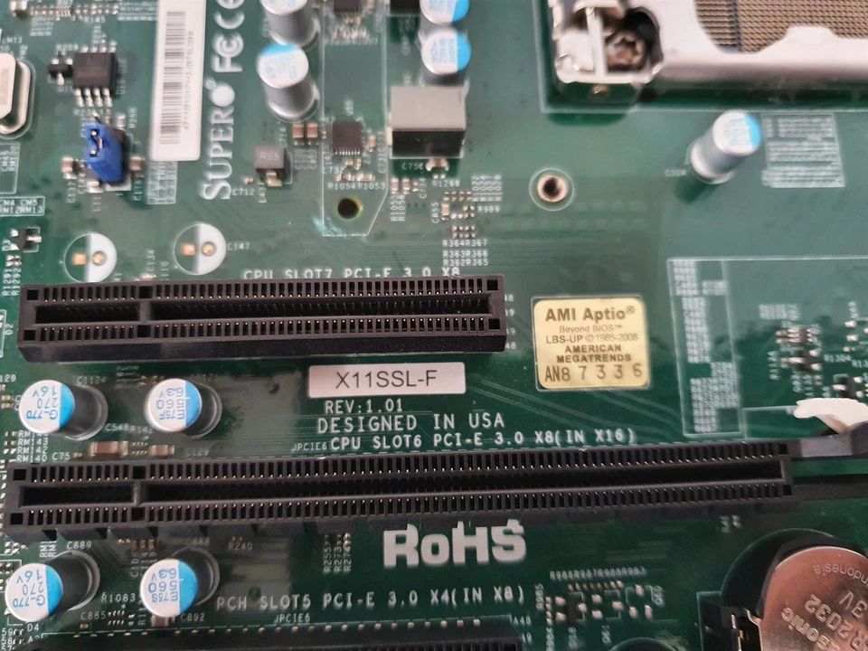 SuperMicro X11SSL-F Socket LGA1151 DDR4 PCI-E Motherboard With I/O Shield - Image 2 of 4