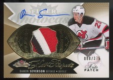 2014-15 Fleer Showcase Hot Prospects Patch Damon Severson RC Auto 088/375 #152 3
