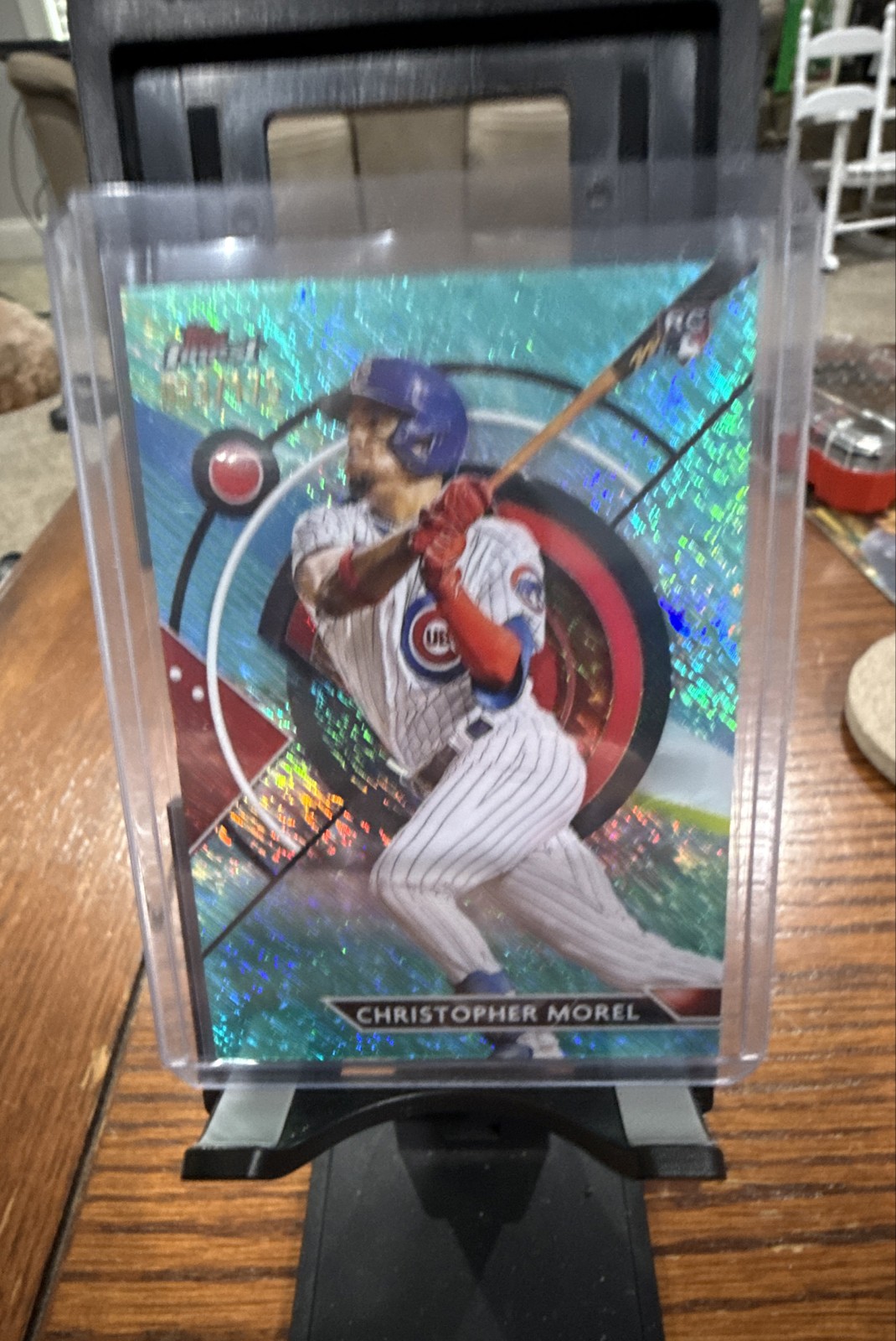 2023 Topps Finest - Christopher Morel #46 Aqua Shimmer Refractor /175 (RC)